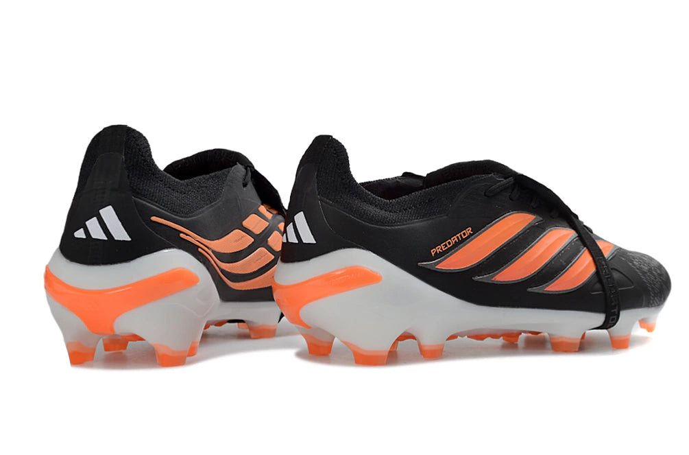Chuteira Adidas Predator Tongue 26 Elite FG - Preto/Laranja