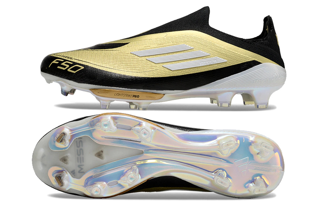 Chuteira Adidas F50+ Elite Campo - Preto/Dourado