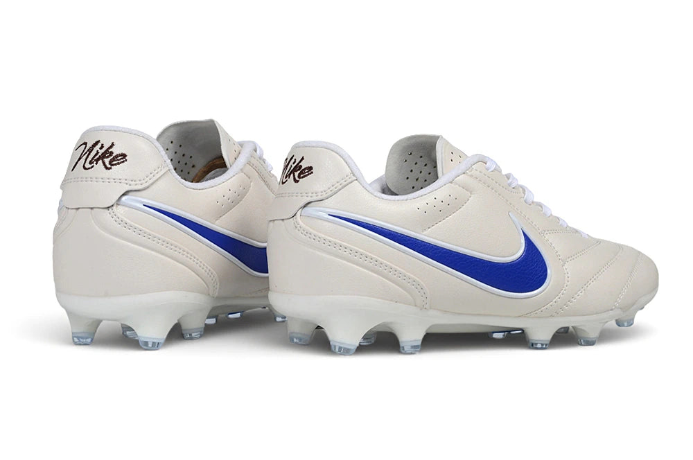 Chuteira Nike Tiempo Ligera Pro FG - Branco/Azul