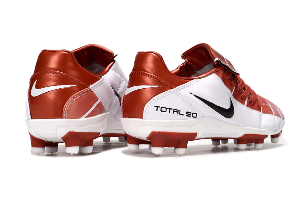 Chuteira Nike Total 90 Campo - Branco/Vermelho