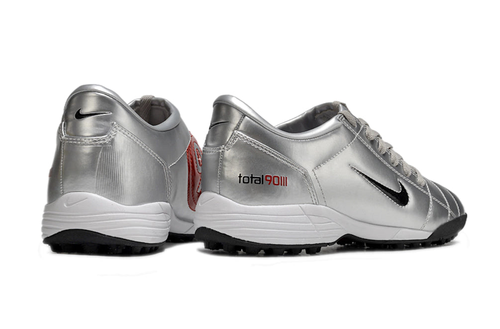 Chuteira Nike Total 90 Society - Prata/Preto/Vermelho