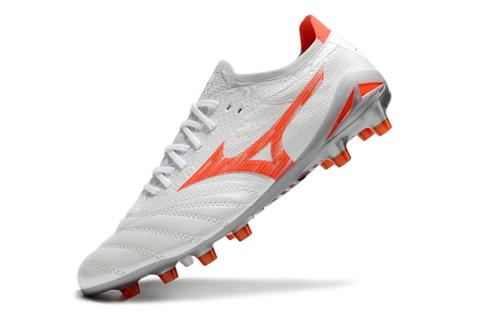 Chuteira Mizuno Morelia Neo 4 Campo - Branco/Vermelho