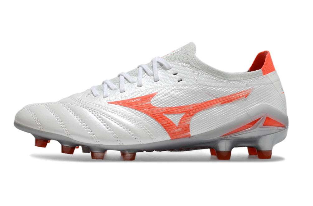 Chuteira Mizuno Morelia Neo 4 Campo - Branco/Vermelho