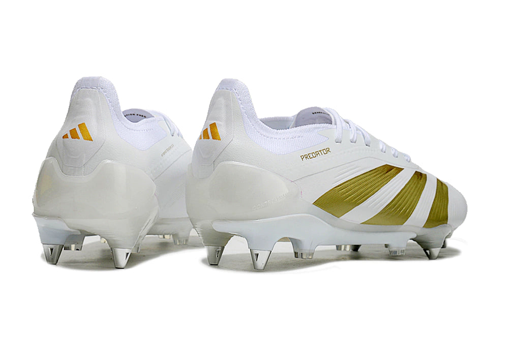 Chuteira Adidas Predator Elite SG - Branco/Dourado