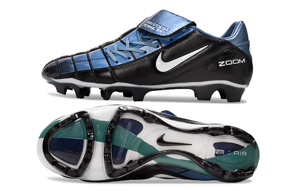 Chuteira Nike Total 90 Campo - Preto/Azul