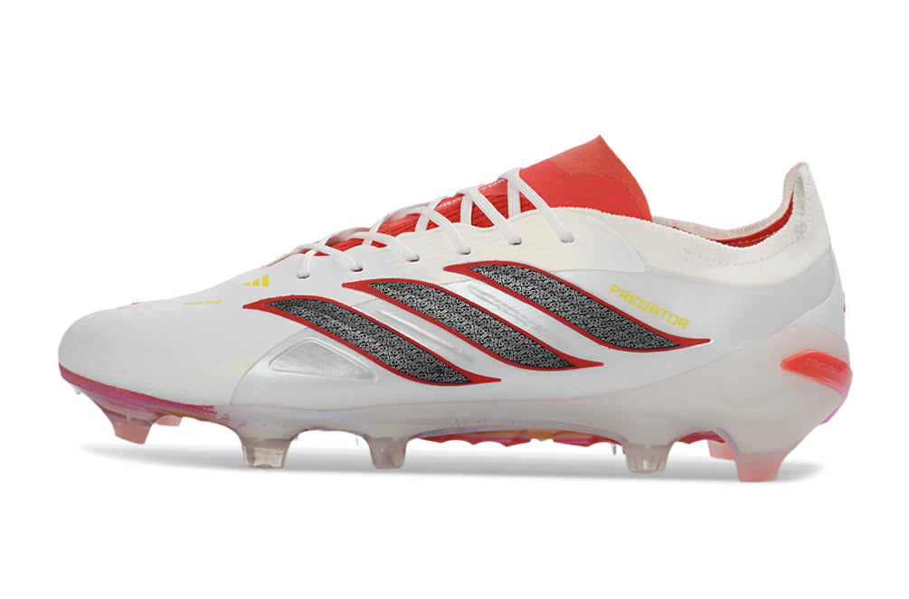Chuteira Adidas Predator Elite 26 Campo FG - Branco/Vermelho