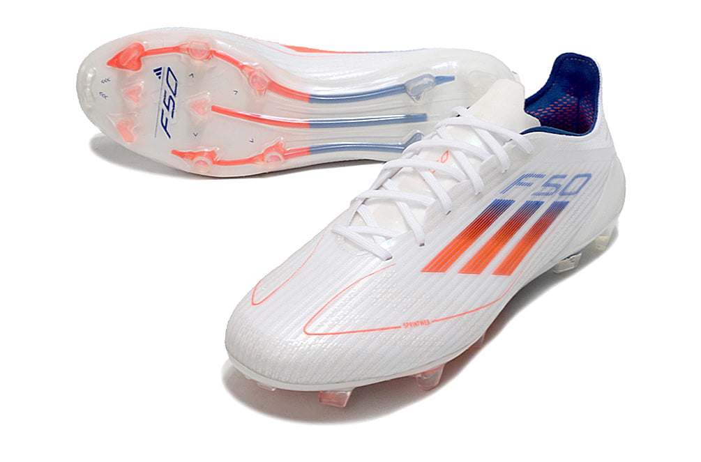 Chuteira Adidas F50 X Campo - Branco/Vermelho/Azul