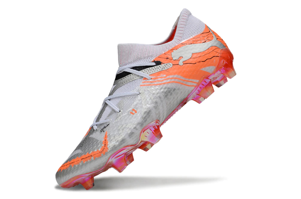 Chuteira Puma Future 7 Ultimate Campo FG - Cinza/Laranja