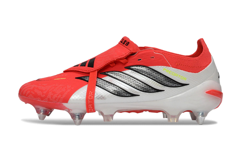 Chuteira Adidas Predator Tongue 26 Elite SG - Vermelho/Branco