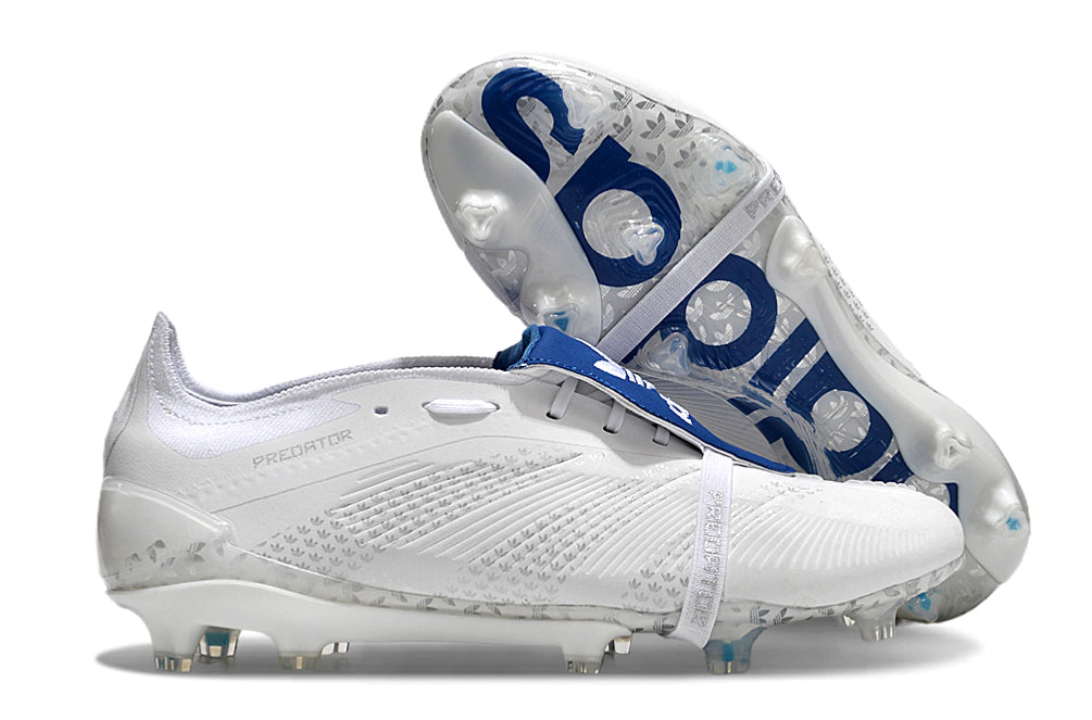 Chuteira Adidas Predstrike Elite Campo - Branco/Azul
