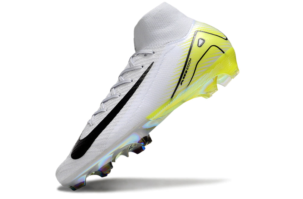 Chuteira Nike Air Zoom Mercurial Superfly 10 Elite Campo - Cinza/Verde