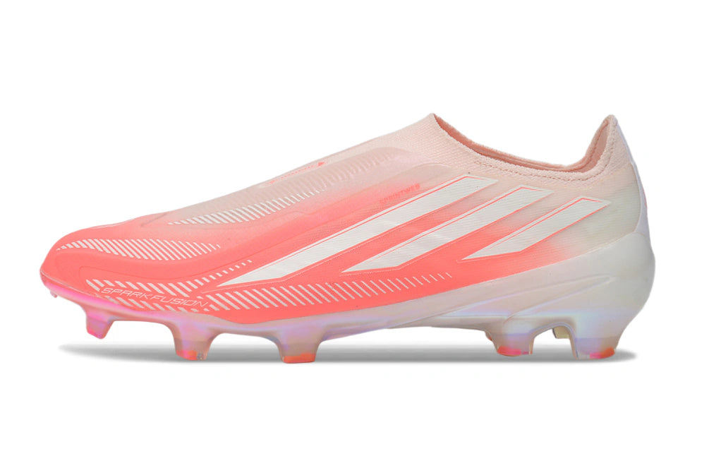 Chuteira Adidas F50 Hyperfast Laceless FG - Rosa