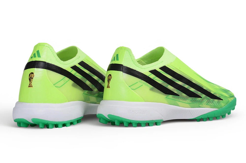Chuteira Adidas F50 Hyperfast Laceless TF - Verde