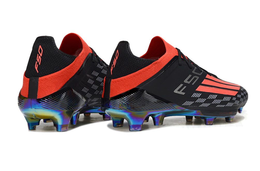 Chuteira Adidas F50 X Campo - Preto/Vermelho