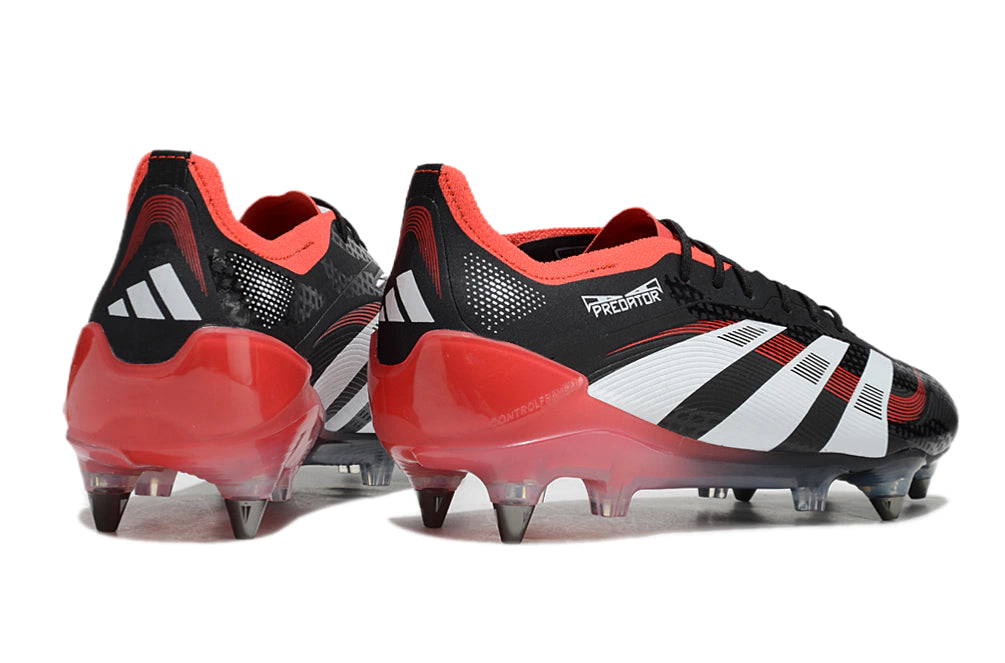 Chuteira Adidas Predator 25 Elite SG - Preto/Vermelho/Branco