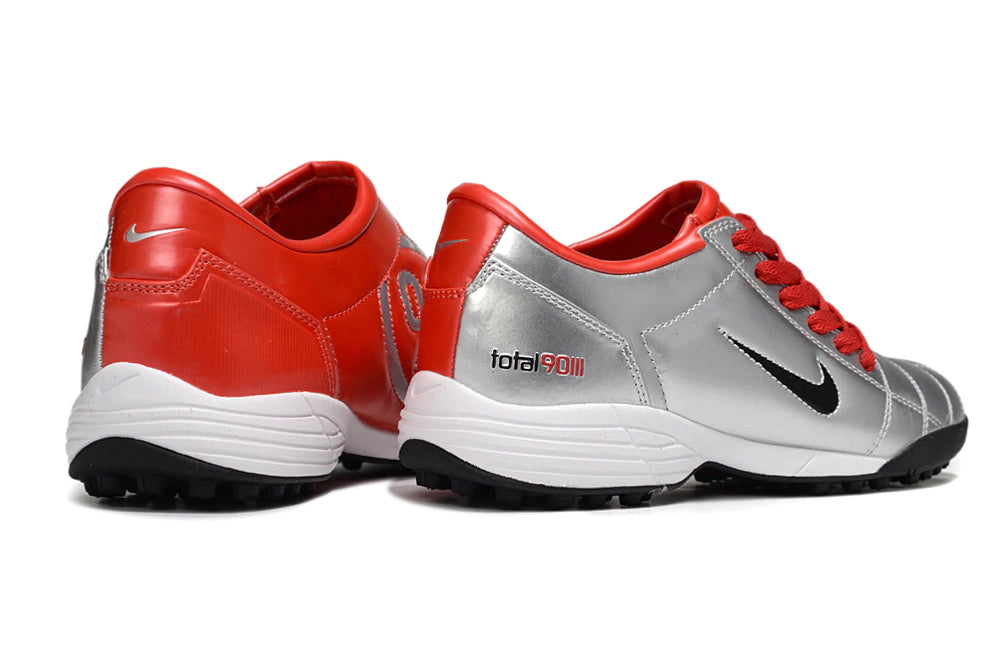 Chuteira Nike Total 90 Society - Prata/Vermelho