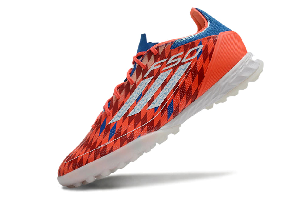 Chuteira Adidas X F50 Pro Society - Laranja/Vermelho/Azul