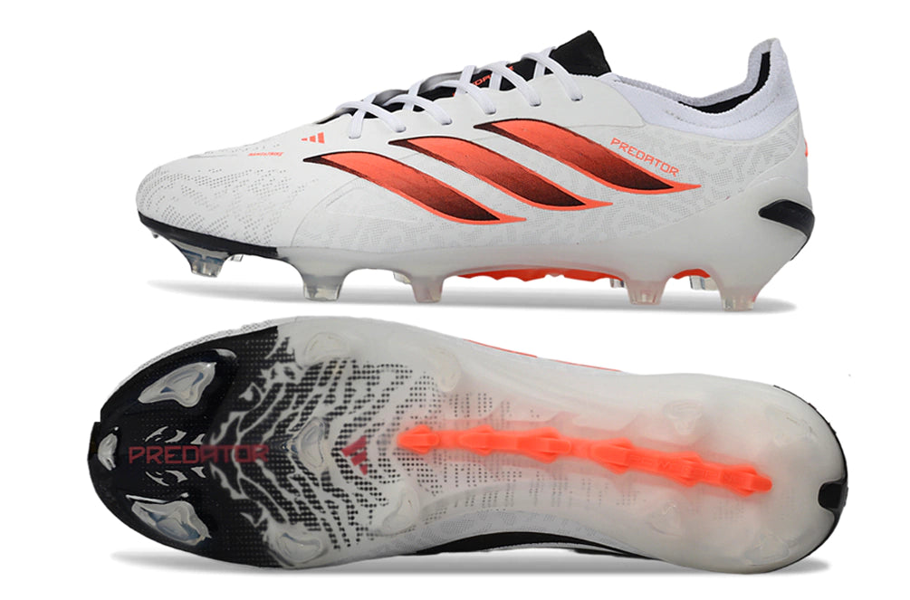 Chuteira Adidas Predator Elite 26 Campo FG - Branco/Rosa