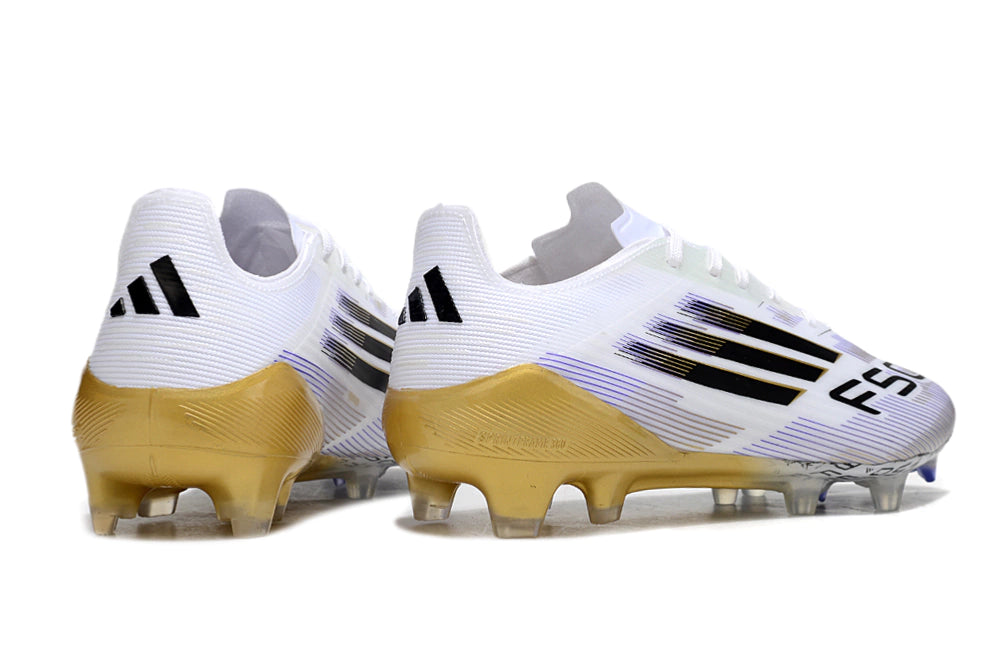 Chuteira Adidas F50 X Campo - Branco/Dourado/Preto