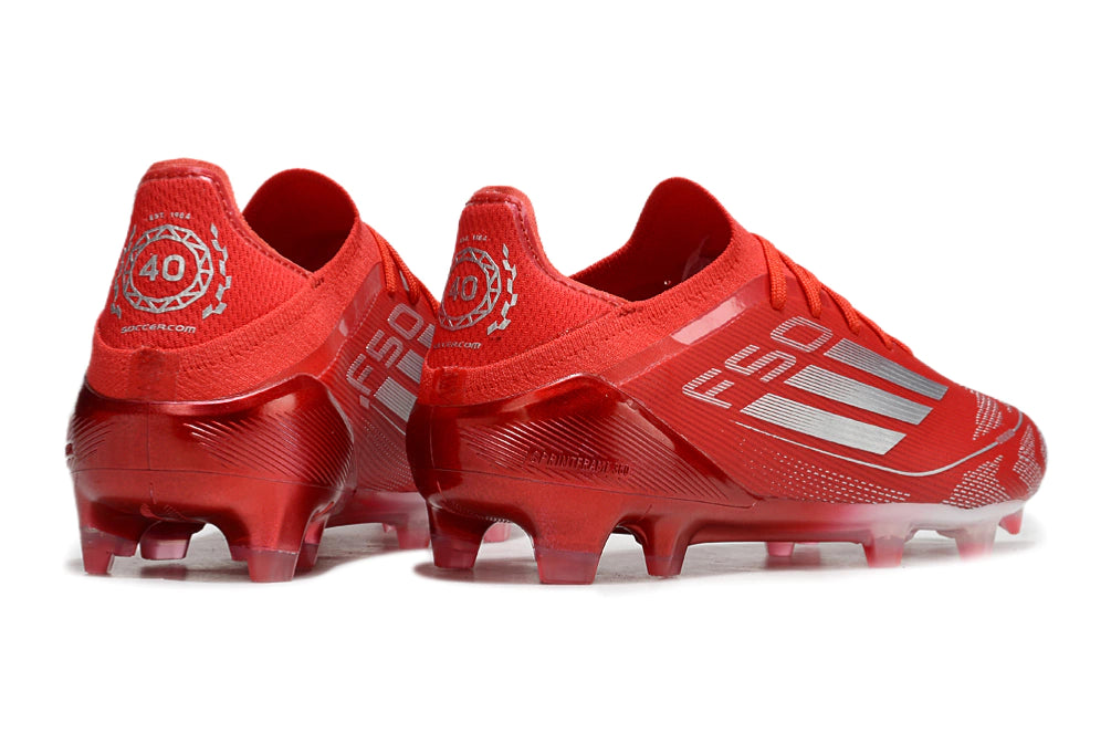 Chuteira Adidas F50 X Campo - Vermelho/Prata