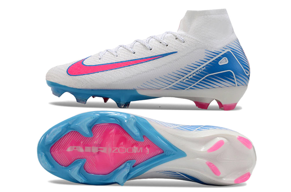 Chuteira Nike Mercurial Superfly 10 Elite Campo - Azul/Rosa/Branco