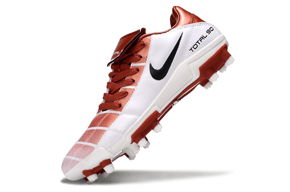 Chuteira Nike Total 90 Campo - Branco/Vermelho
