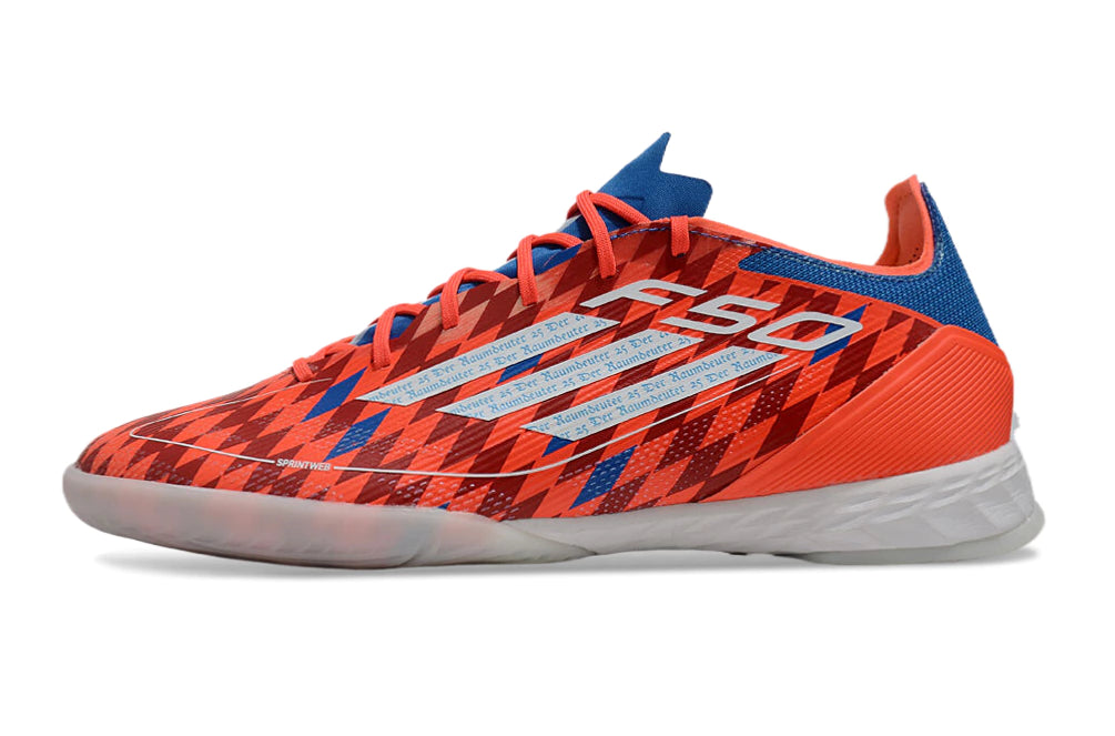 Chuteira Adidas X F50 Futsal - Branco/Vermelho/Azul