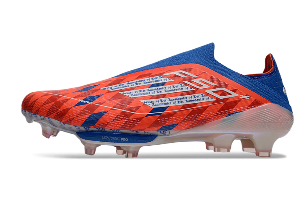 Chuteira Adidas F50+ Elite Campo - Vermelho/Azul/Branco