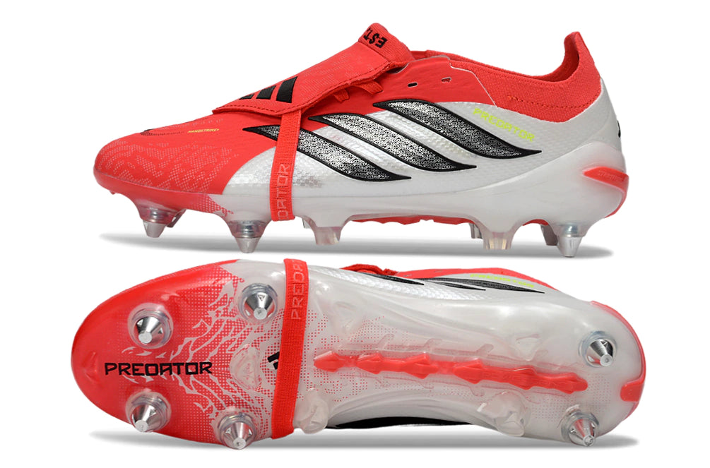 Chuteira Adidas Predator Tongue 26 Elite SG - Vermelho/Branco