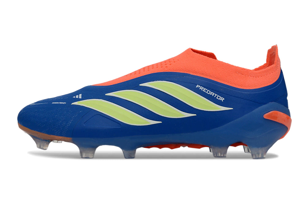 Chuteira Adidas Predator Laceless 26 Elite FG - Azul/Laranja