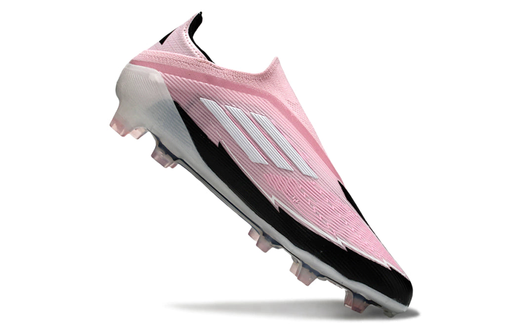 Chuteira Adidas F50 X Laceless Campo - Rosa/Branco