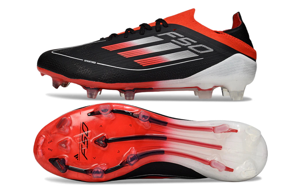 Chuteira Adidas F50+.1 Elite FG - Preto/Vermelho