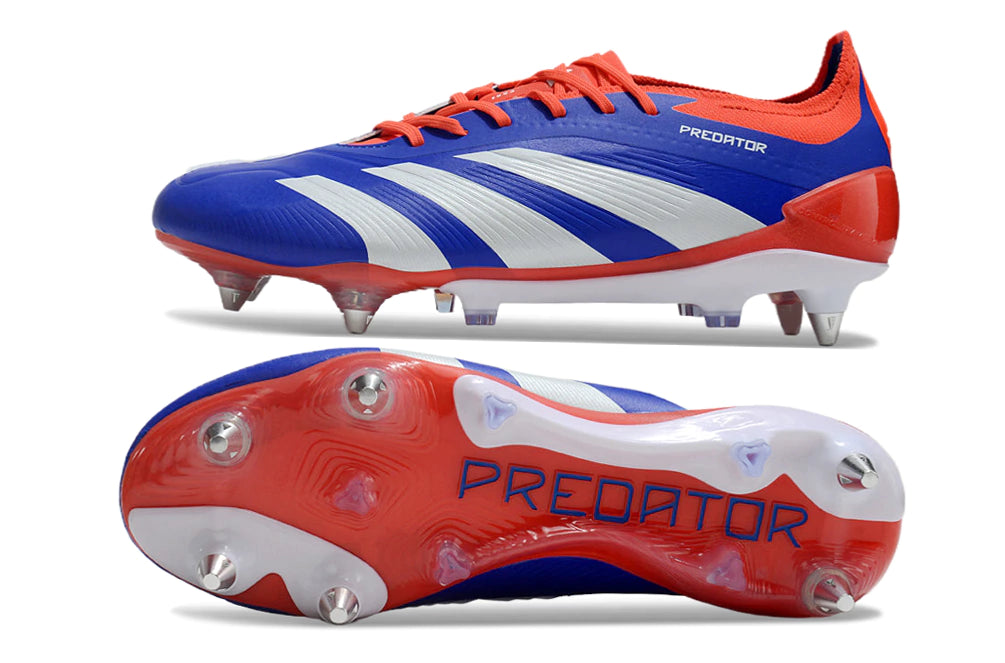 Chuteira Adidas Predator Elite SG - Azul/Laranja/Branco