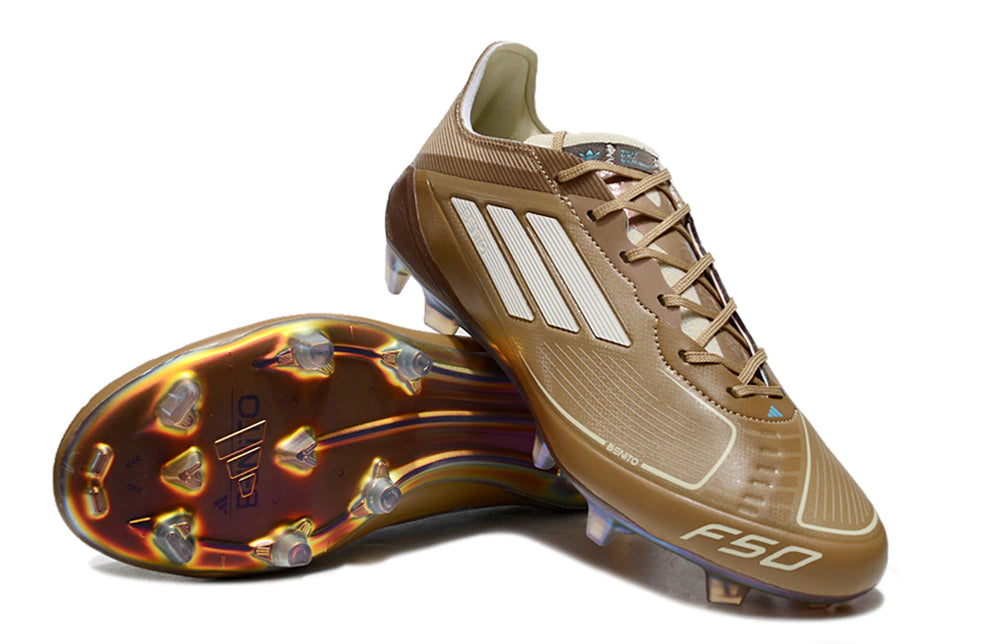 Chuteira Adidas F50 X Campo - Marrom/Branco