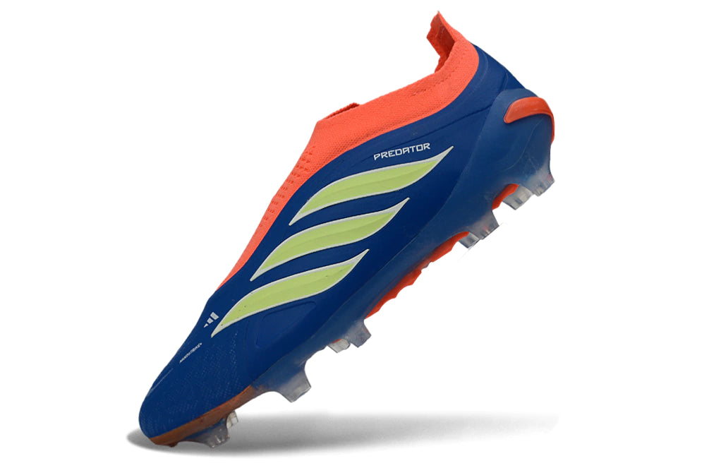 Chuteira Adidas Predator Laceless 26 Elite FG - Azul/Laranja