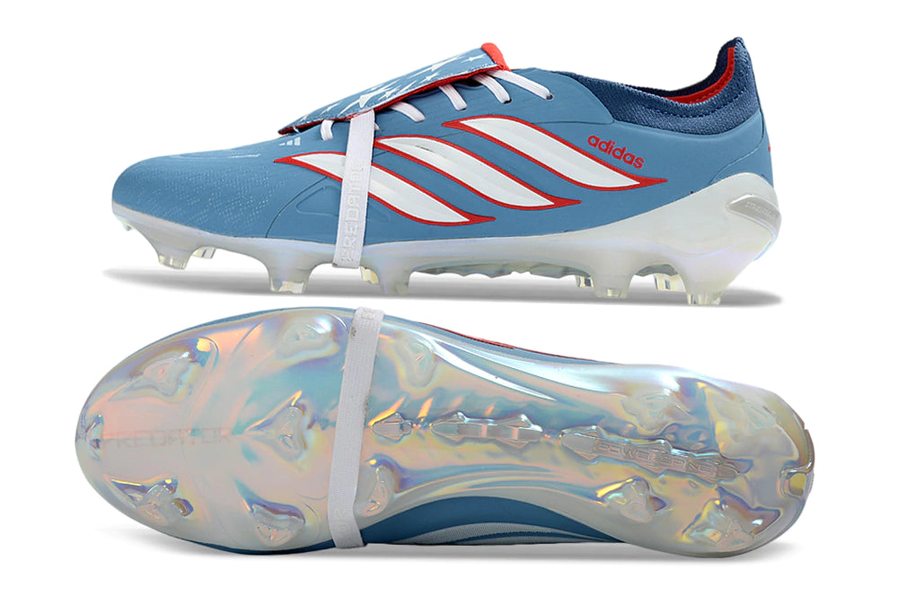 Chuteira Adidas Predator Tongue 26 Elite FG - Azul