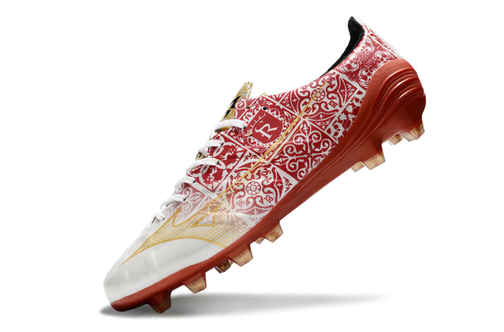 Chuteira Mizuno Alpha Japan FG - Vermelho/Branco