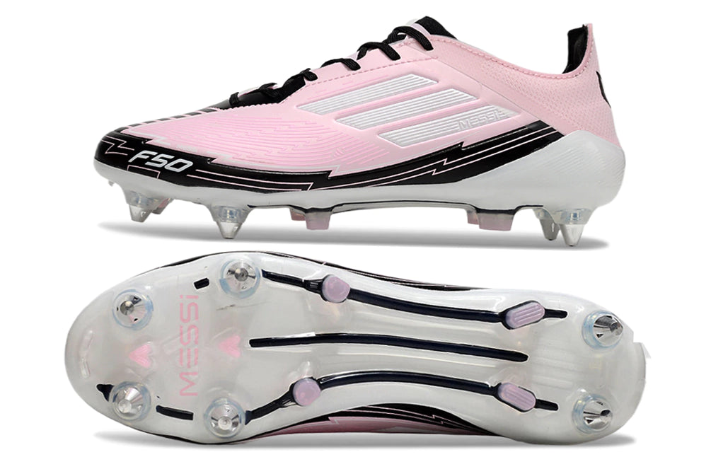 Chuteira Adidas F50 X Campo SG - Rosa/Preto/Branco