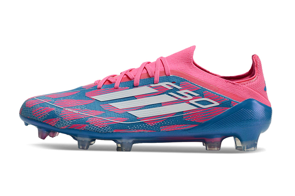 Chuteira Adidas F50 X Campo - Azul/Rosa
