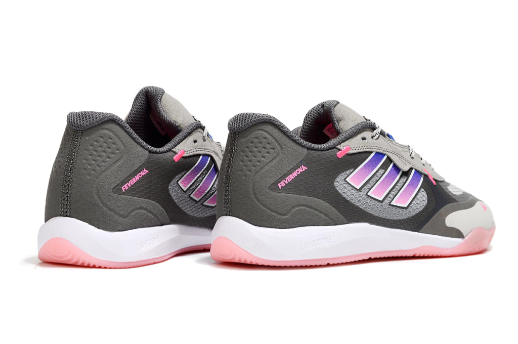 Chuteira Adidas Fevernova Futsal - Cinza/Rosa