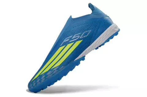 Chuteira Adidas F50 Pro Laceless Society "Ice Cold Precision"