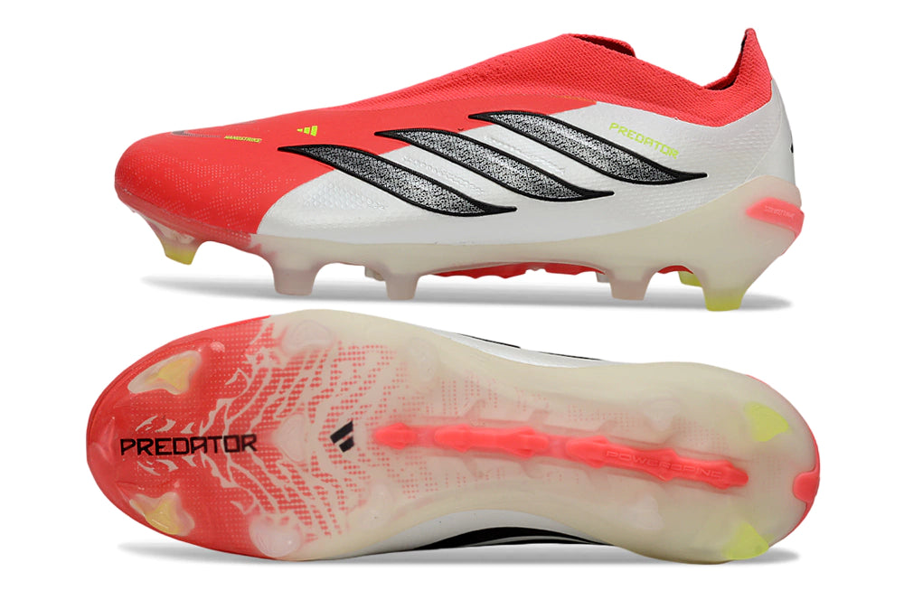 Chuteira Adidas Predator Laceless 26 Elite FG - Vermelho
