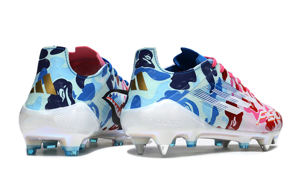 Chuteira Adidas F50 X Campo - Rosa/Azul