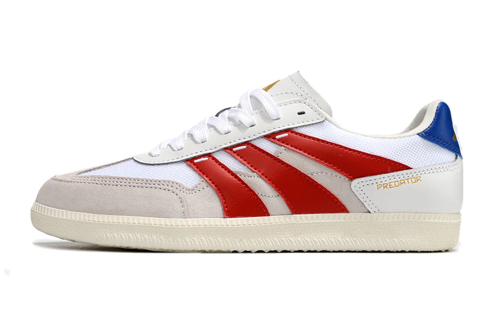 Chuteira Adidas Predator 24 League Futsal - Branco/Vermelho/Azul