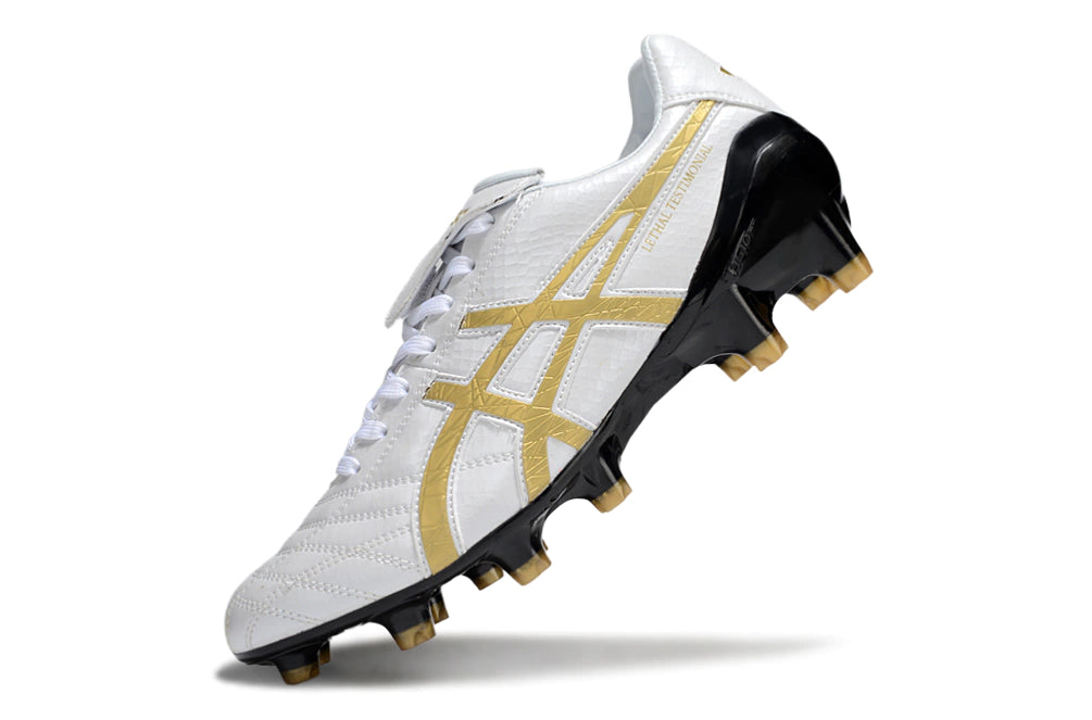 Chuteira Campo Asics Lethal Testimonial 4 IT - Branco/Preto
