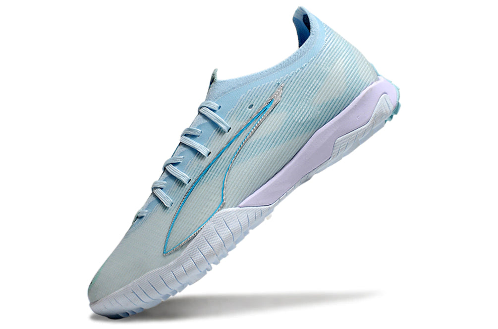 Chuteira Puma Ultra 5 Pro Cage Society - Branco/Azul