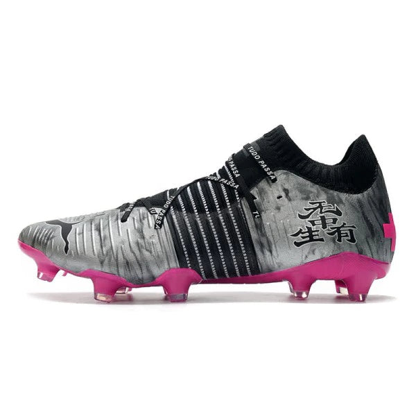 Chuteira Puma Future Z 1.1 Campo FG/AG - Preto/Rosa/Verde