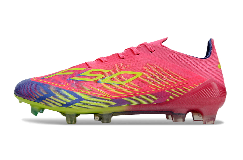 Chuteira Adidas F50 X Campo - Rosa/Verde/Azul