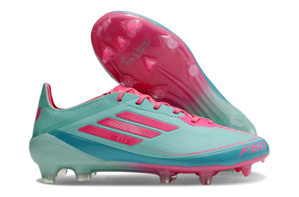 Chuteira Adidas F50 X Campo - Azul/Rosa