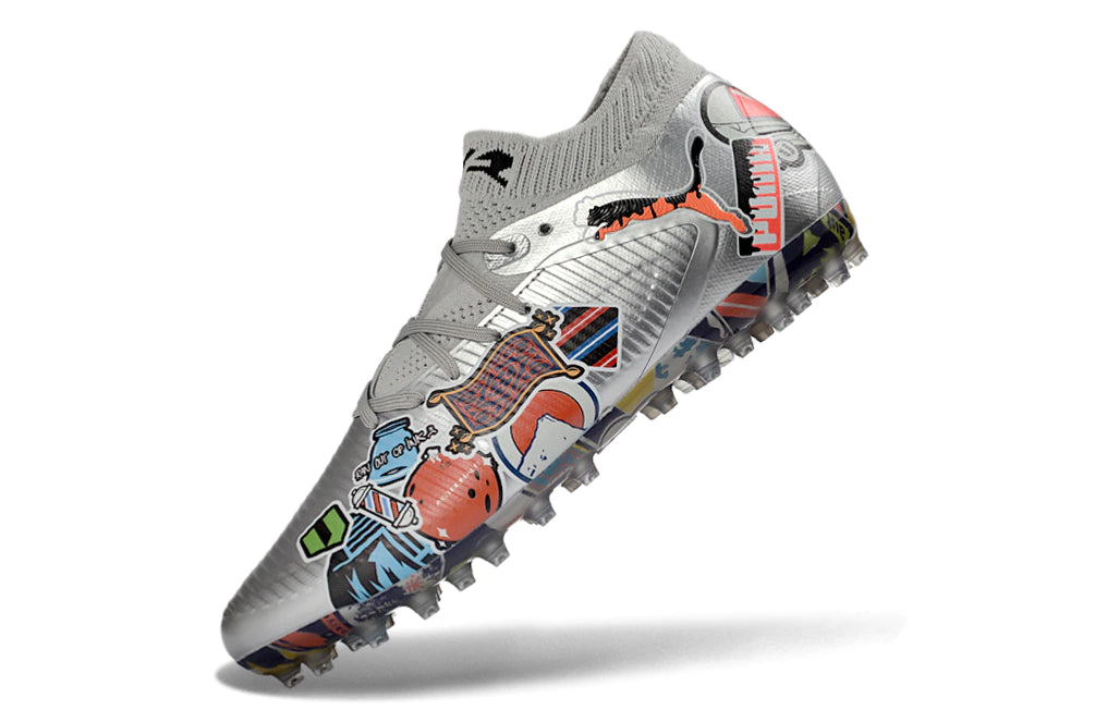Chuteira Puma Future 8 Match MG - Prata